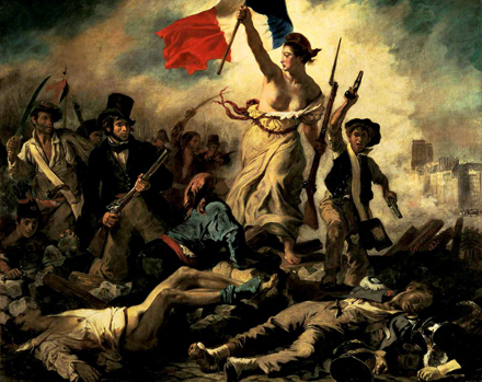 Delacroix: A Szabadság a barikádokra vezeti a népet